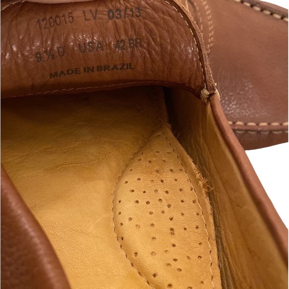 Sandro Moscoloni Leather Penny Loafer Caramel Driving Slippers 9.5 - Picture 11 of 11